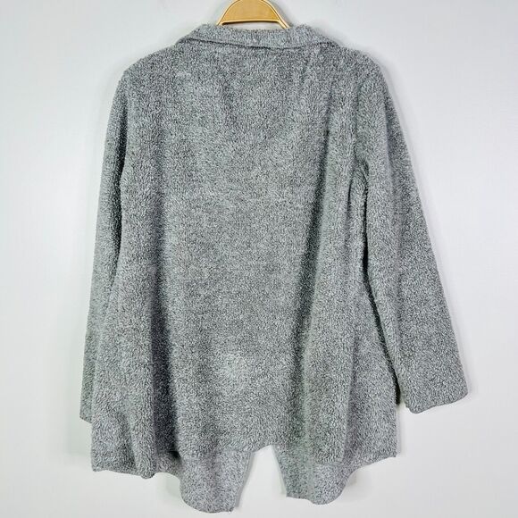 Hugs from Soft Surroundings Grey Button Open Front Long Sleeve Cardigan Size S - Picture 2 of 4